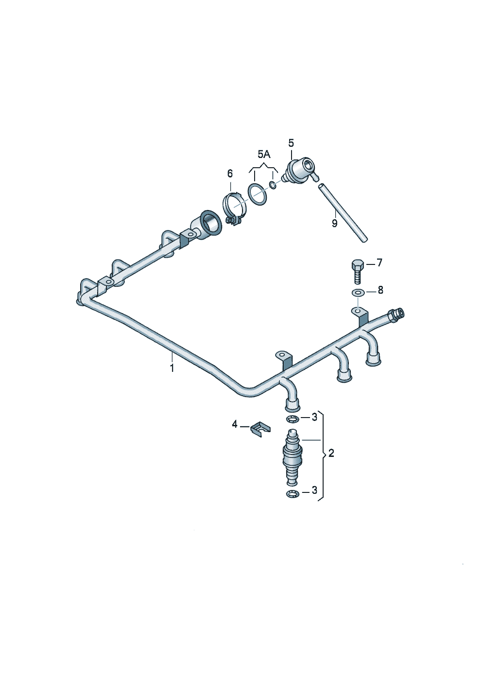 Injection valvepressure regulatorFuel line 2.6/2.8ltr. - Audi Cabriolet - aca
