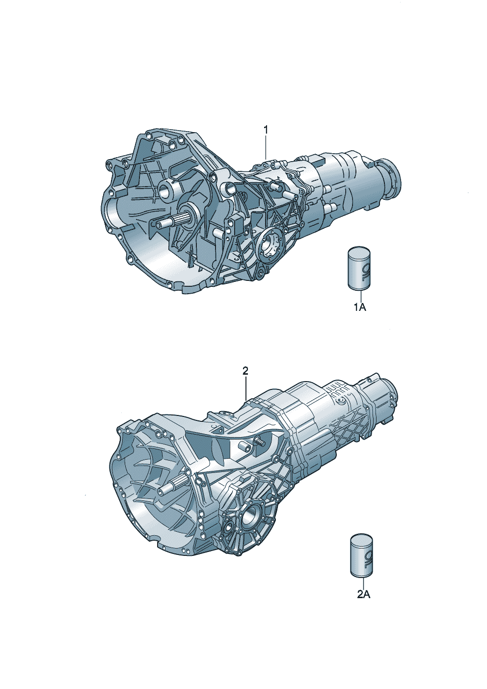 6-speed manual gearbox with<br>transfer box and<br>centre differential  - Audi V8 - v8