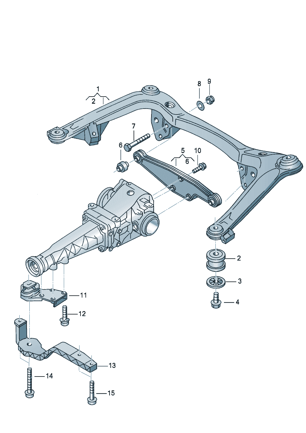HilfsrahmenQuerträger hinten - Audi A4/S4/Avant/quattro - a4q
