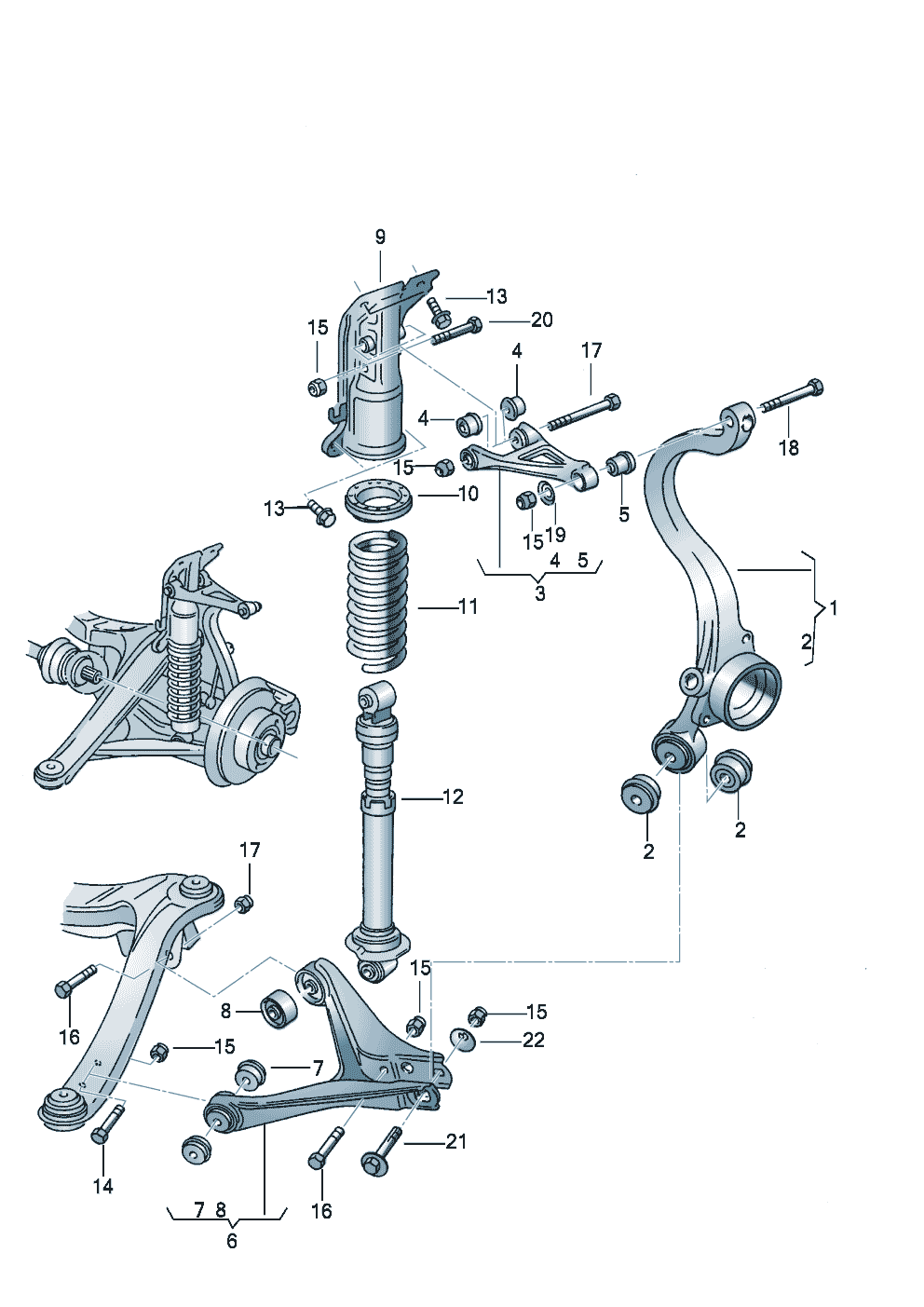 Cache de roulement de roue<br>suspension<br> F 8D-W-006 471>> ar - Audi A4/S4/Avant/quattro - a4q