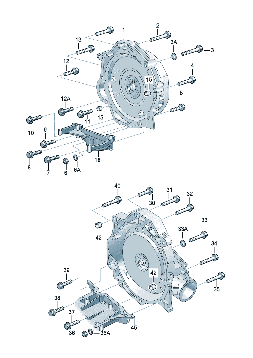 Детали крепления для двигателя<br>и КПдля 5-ступенчатой АКП 2,7 л. - Audi A6/Avant - a6