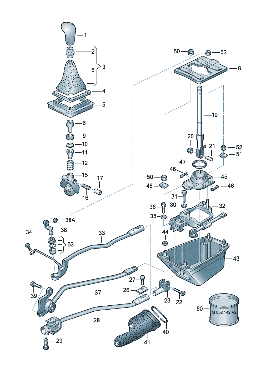Selector mechanism<br> F             >> 4B-X-130 000<br/>  - Audi A6/S6/Avant quattro - a6q