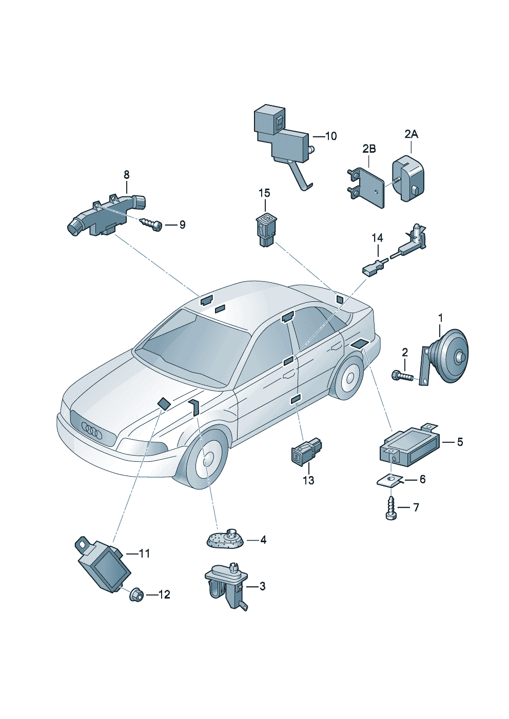 sistema de alarma antirrobo  - Audi A4/Avant - a4