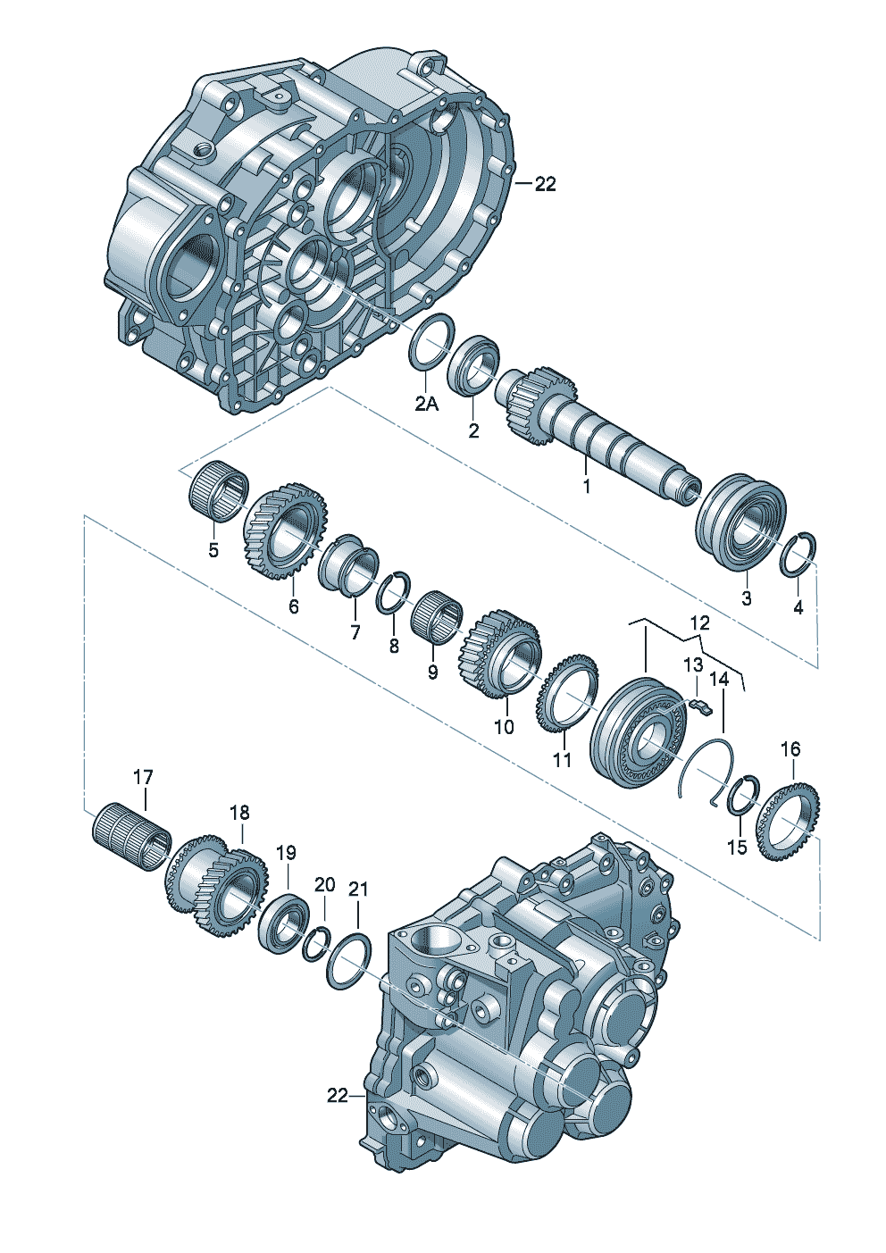 gears and shaftsOutput shaft6-speed manual transmission 2.0 Ltr.<br> 5./6.GANG - Audi A3/S3/Sportb./Lim./qu. - a3