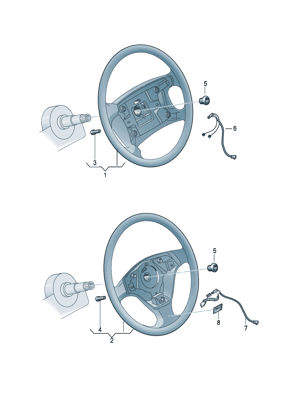 steering wheel  - Audi TT/TTS Coupe/Roadster - att