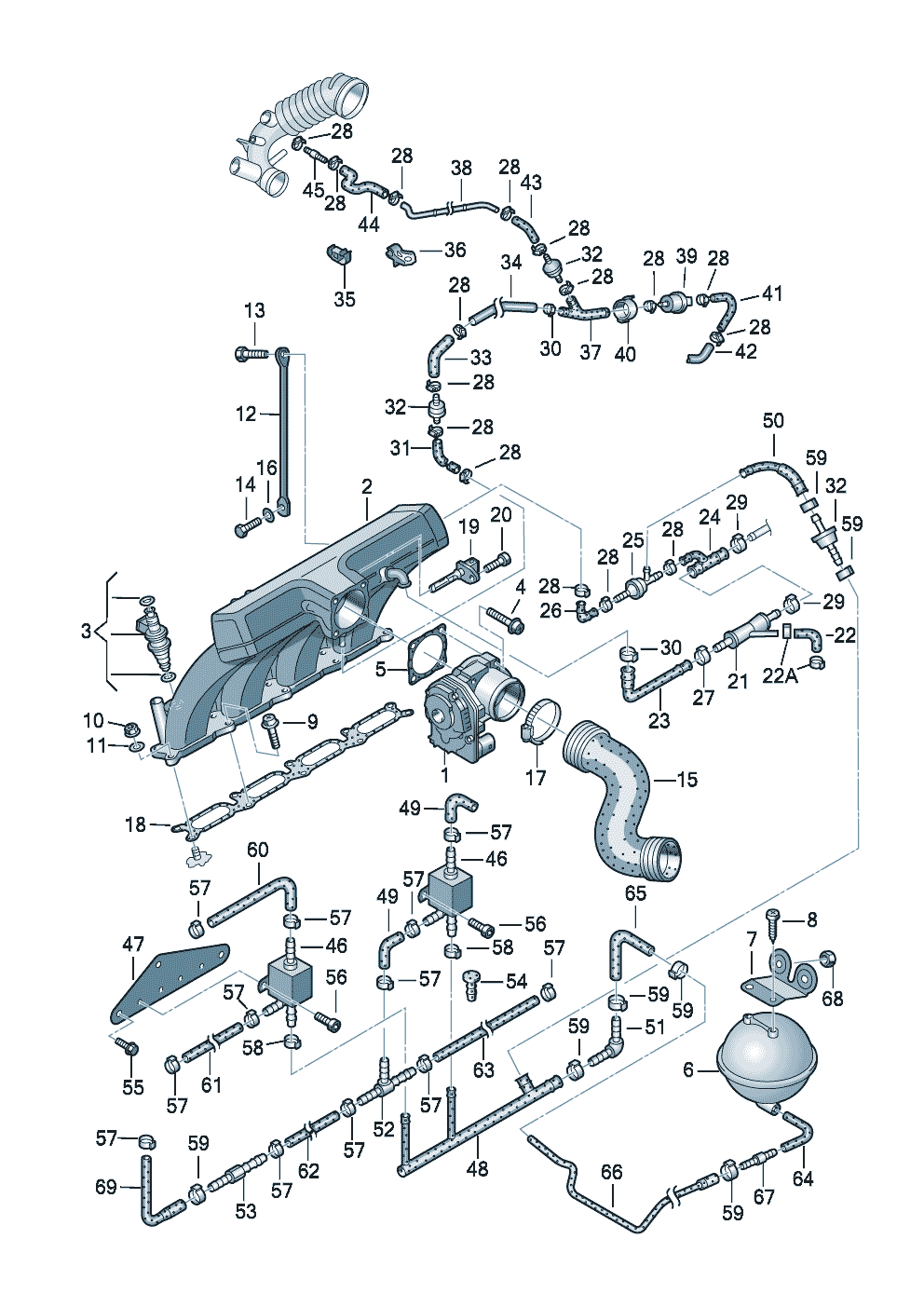 AnsauganlageUnterdruckanlageSaugstrahlpumpe 1,8Ltr. - Audi A6/Avant - a6