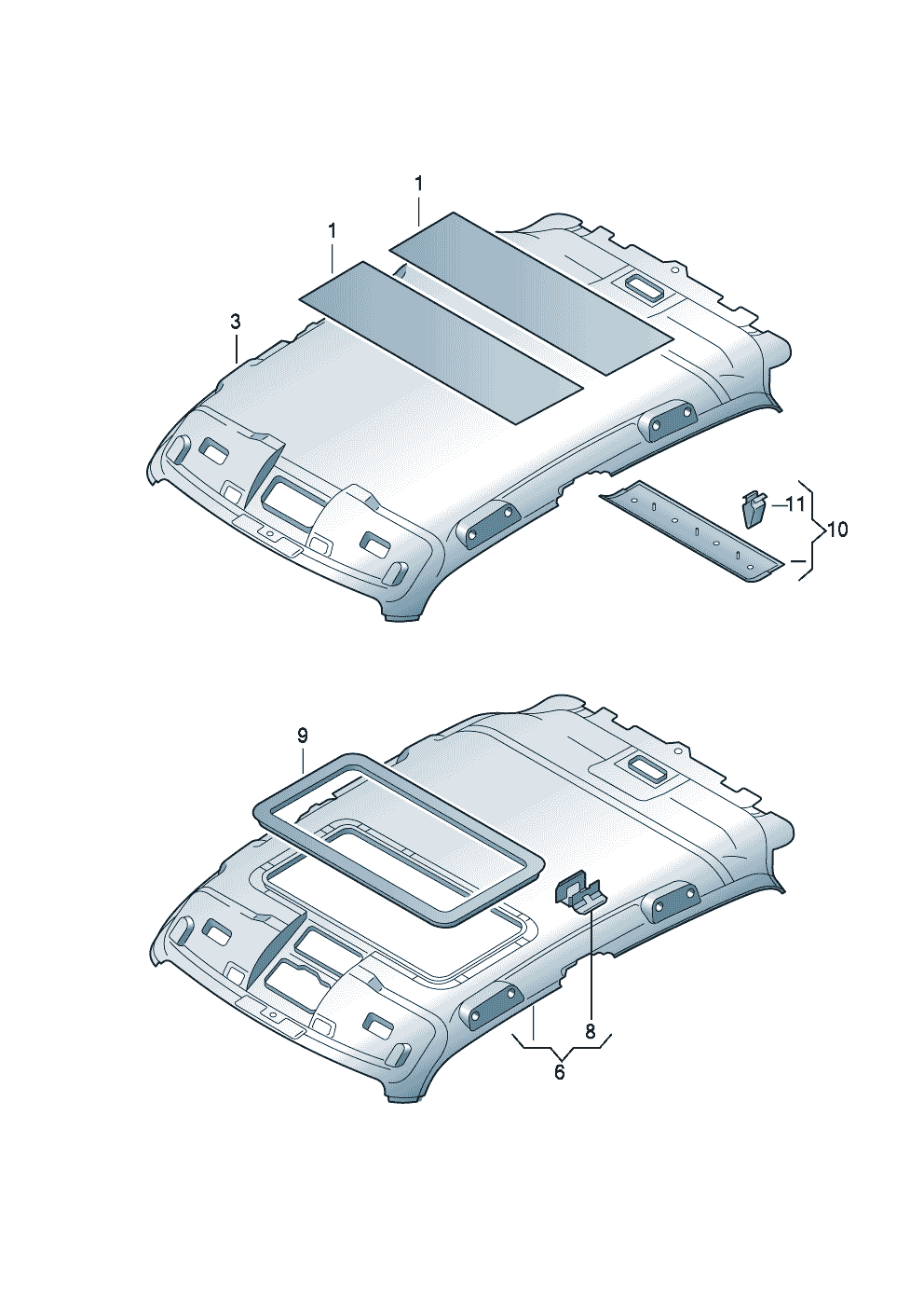Podsufitkawytłumienie dachu  - Audi A3/S3/Sportb./Lim./qu. - a3