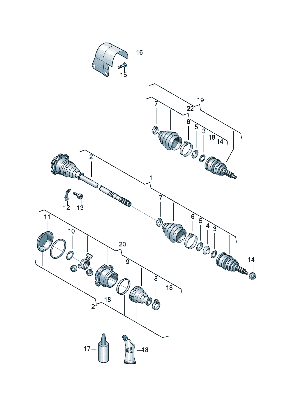 Arbre de transmission tripode - Audi A2 - a2