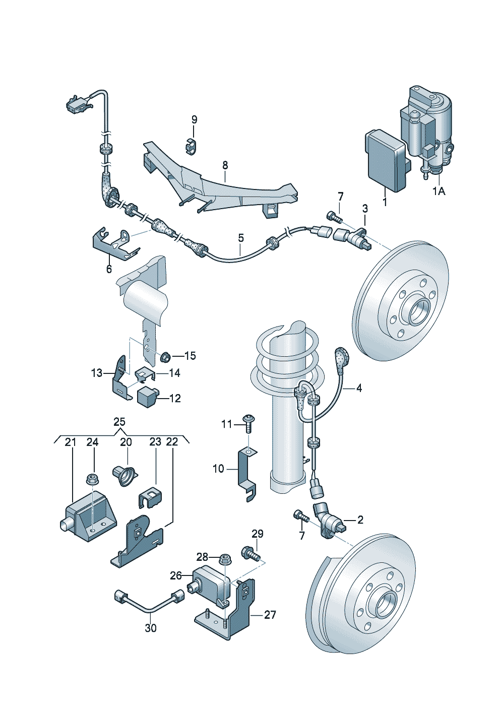 Combisensor voor acceleratie<br>en giermoment  - Audi A3/S3/Sportb./Lim./qu. - a3