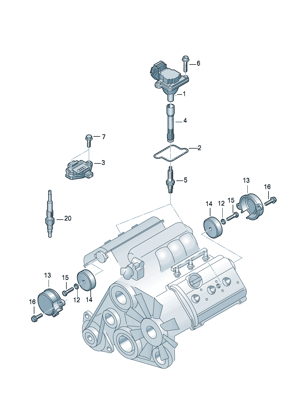 Czujnik halla 2,7 ltr. - Audi A6/S6/Avant quattro - a6q