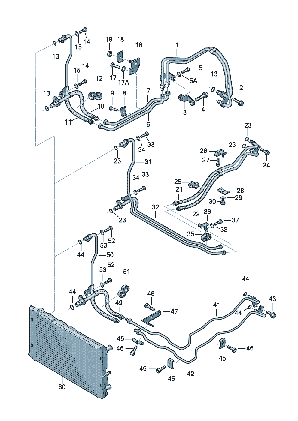 Öldruckleitung für Getriebe-<br>ölkühlungfür 5-Gang-Automatikgetriebe 2,4/2,5Ltr. - Audi A6/Avant - a6