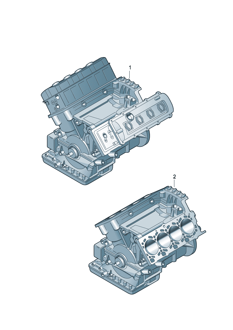 short engine with crankshaft,<br>pistons, oil pump and oil sump 4.2 Ltr.<br> 257KW - Audi Q7 - aq7