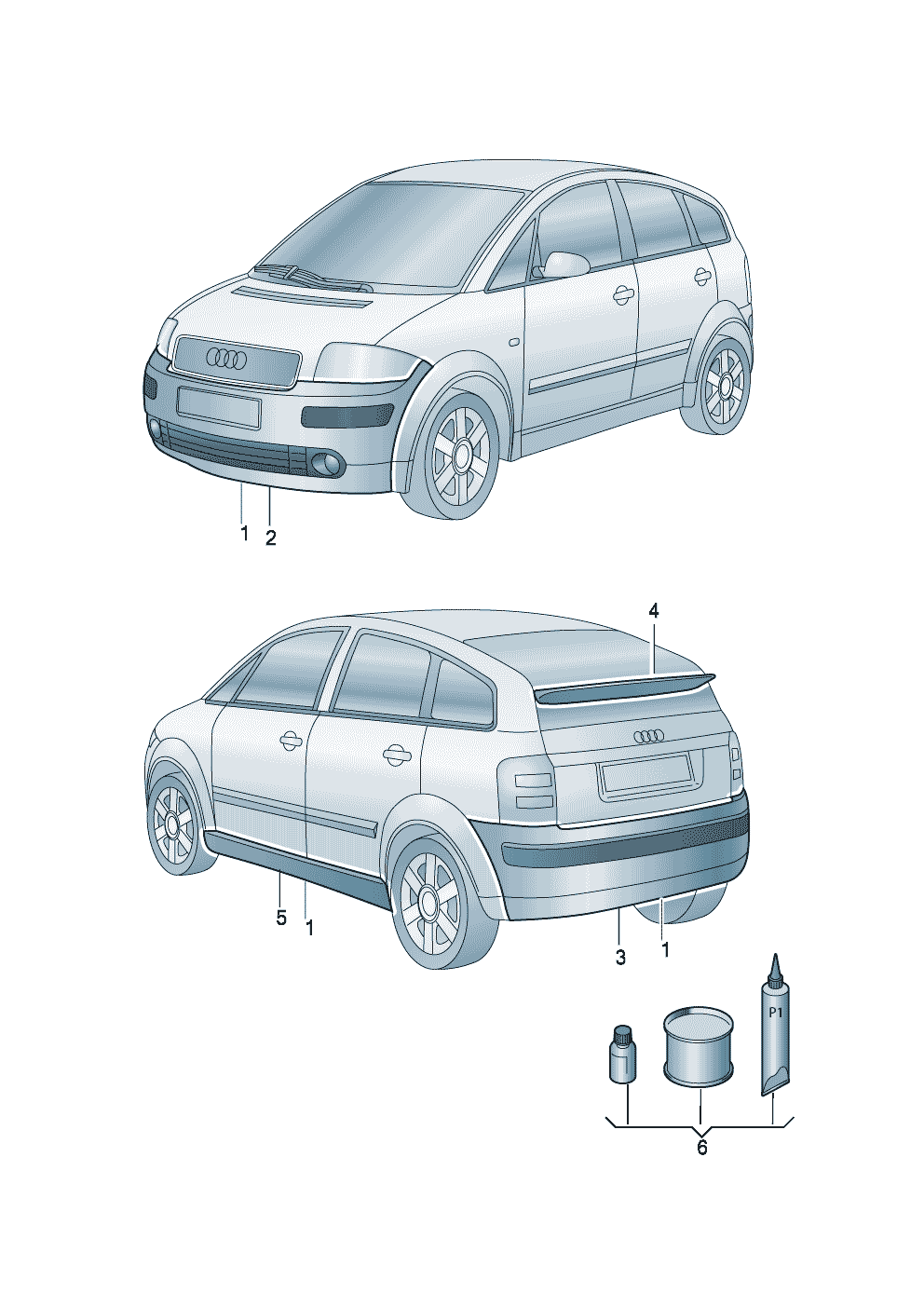 accessoires doriginePieces rapportees aerodynamiq.  - Audi A2 - a2