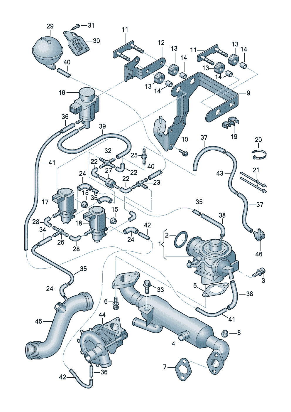 vacuum systemExhaust gas recirculation 1.2 Ltr. - Audi A2 - a2