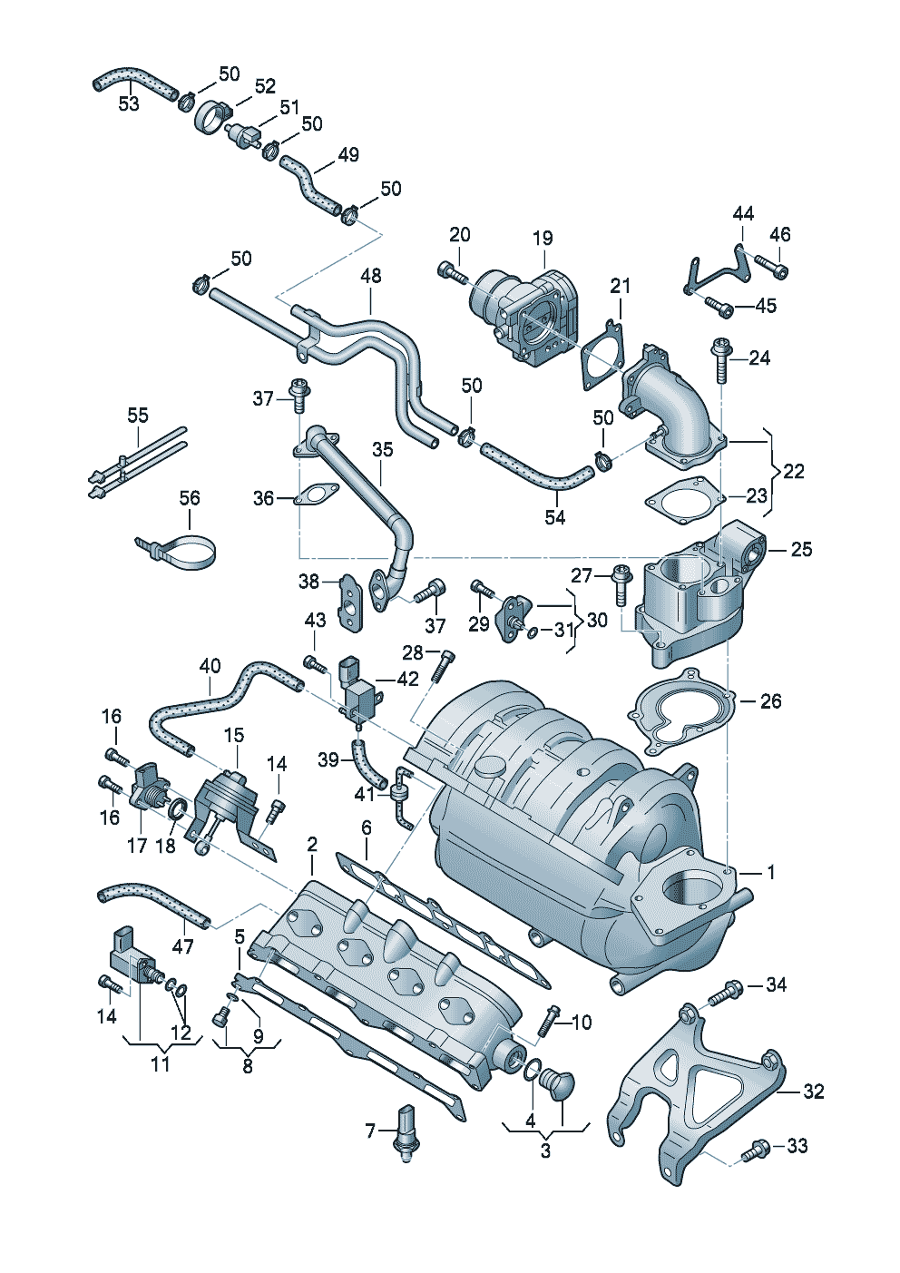 AnsauganlageUnterdruckanlageAktivkohlefilteranlage 1,6Ltr. - Audi A2 - a2