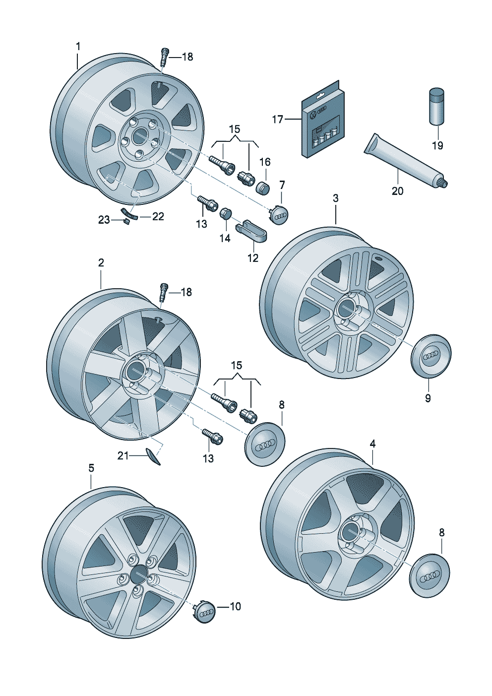 Балансировочный груздля дисков из алюм. сплава  8Z0 601 025 A - Audi A2 - a2