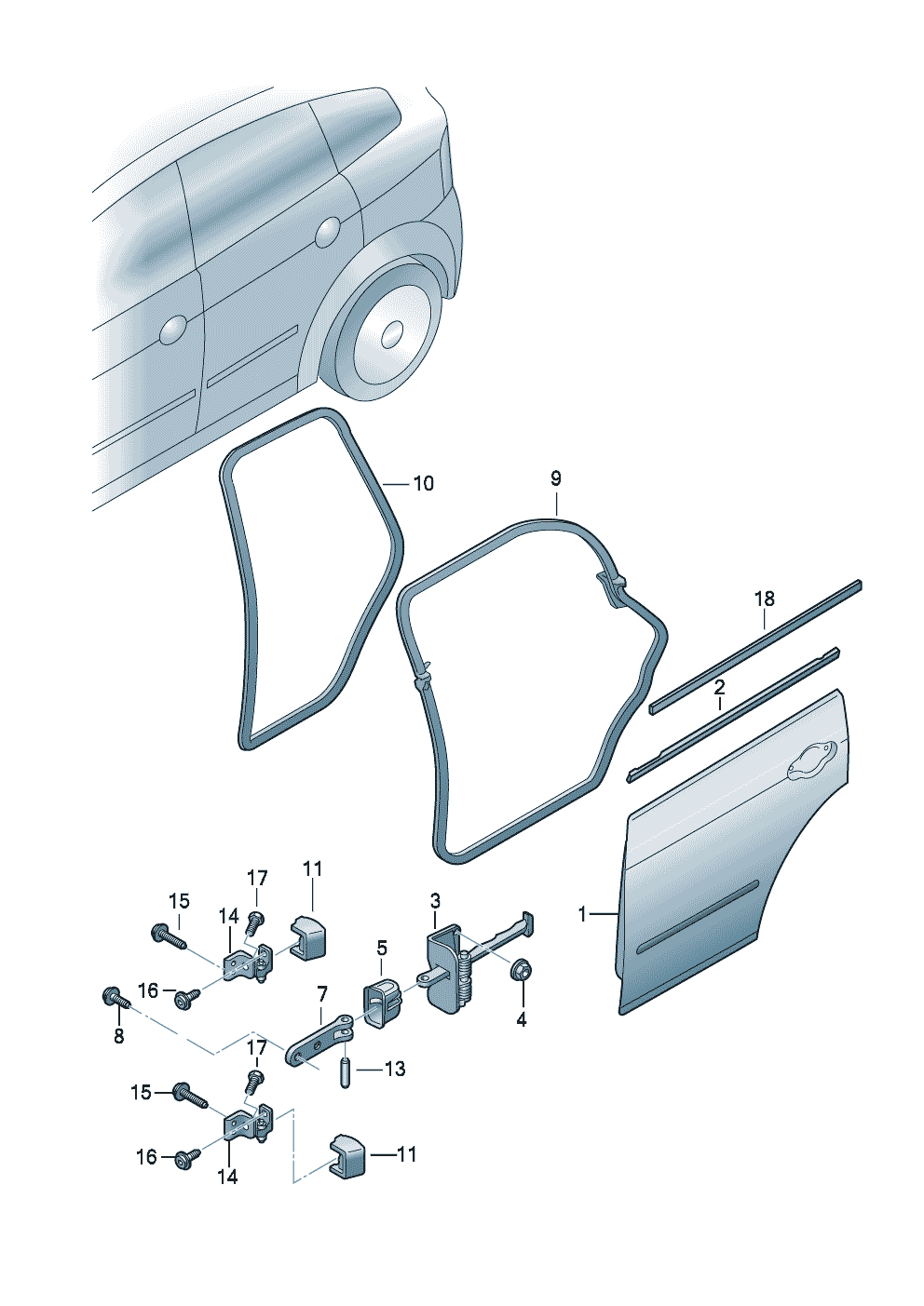 KapılarKapı sabitleyicisi iç - Audi A2 - a2