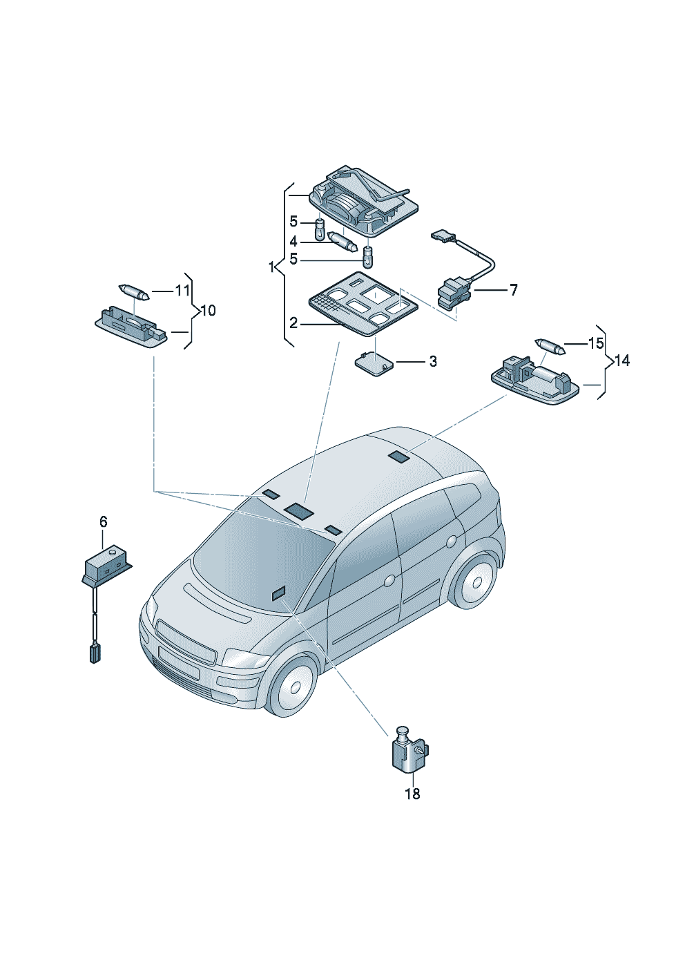 Handschuhfachdeckelleuchte  - Audi A2 - a2