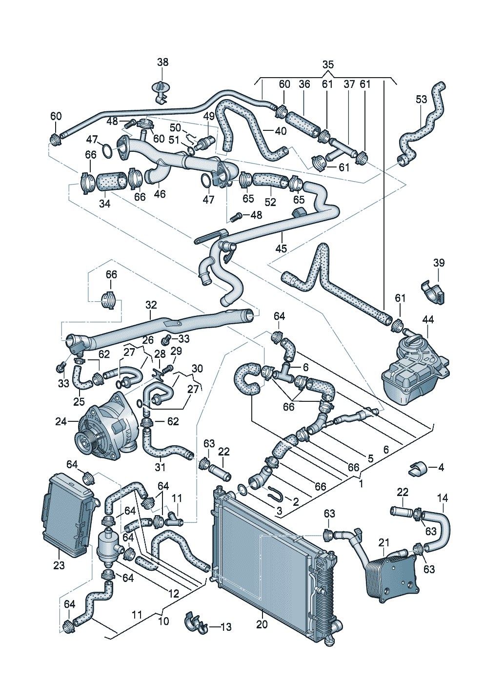 Kühlmittelkühlung Vorlauf - Audi A4/Avant - a4