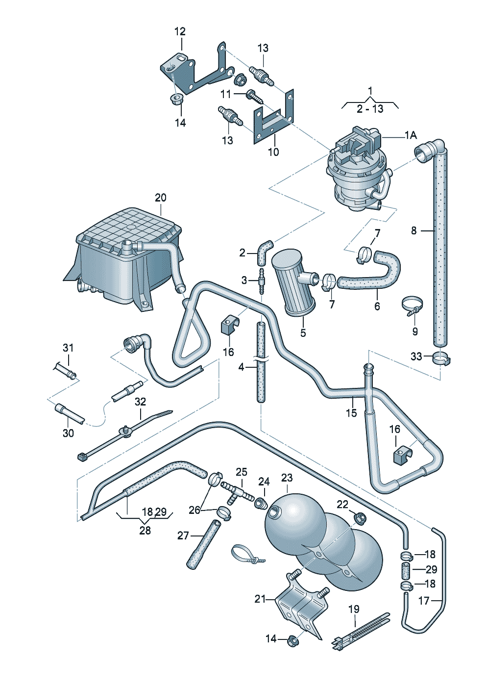 Диагностический насос топлив-<br>ной системы 4,2 л. - Audi A4/S4/Avant/quattro - a4q