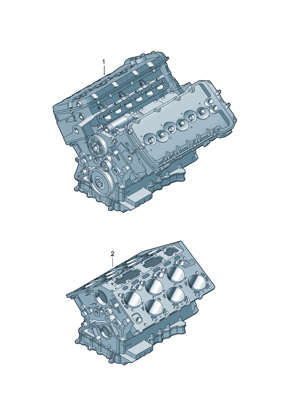 Base engineShort block 6.0 Ltr. - Audi A8/S8 quattro - a8q