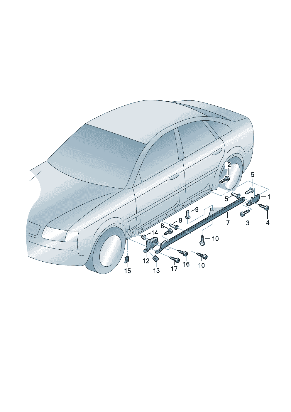 Облицовка порога  - Audi A6/S6/Avant quattro - a6q