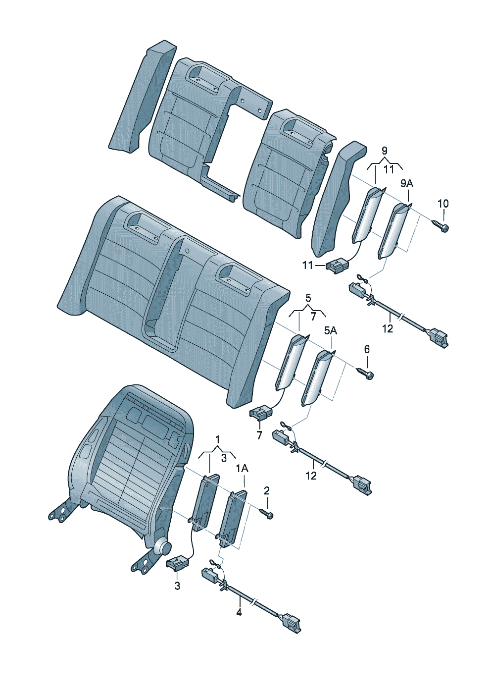 module de sac gonflable lat. ar - Audi A4/Avant - a4