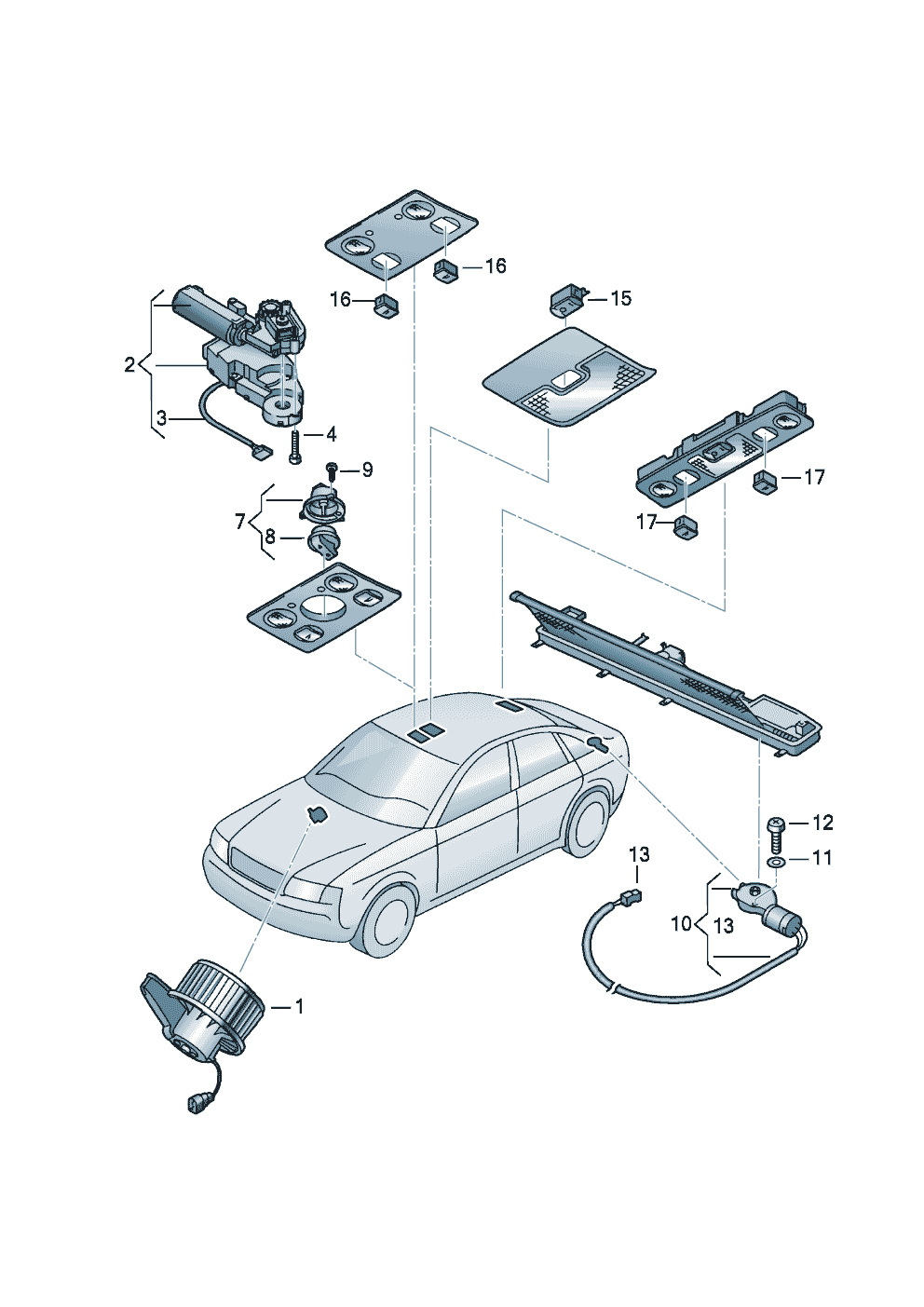 conmutador p. luces int.  - Audi A6/S6/Avant quattro - a6q