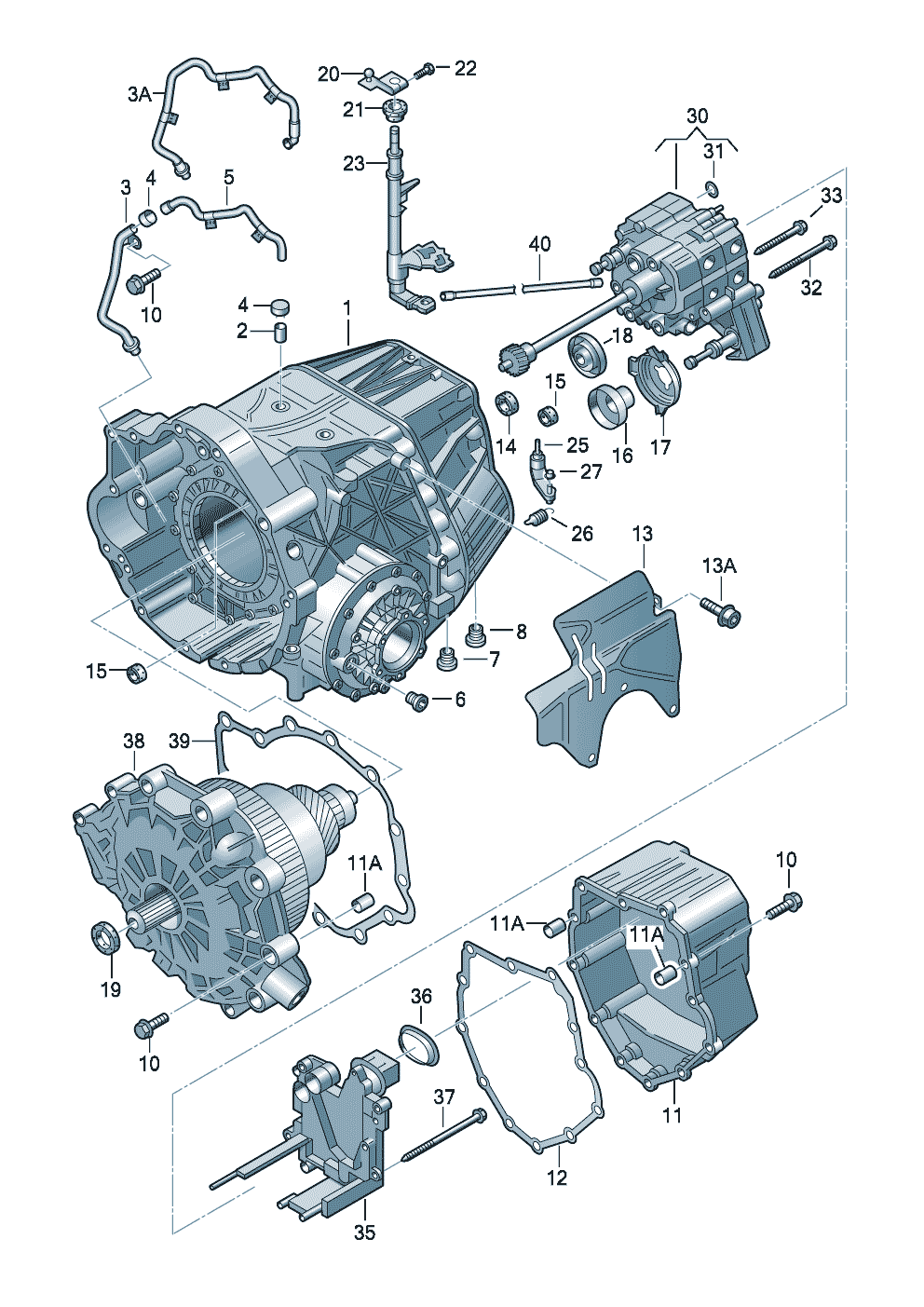 valve bodyGear housingfor constantly variable<br>automatic gearbox 2.0-3.2 ltr. - Audi A6/S6/Avant quattro - a6q
