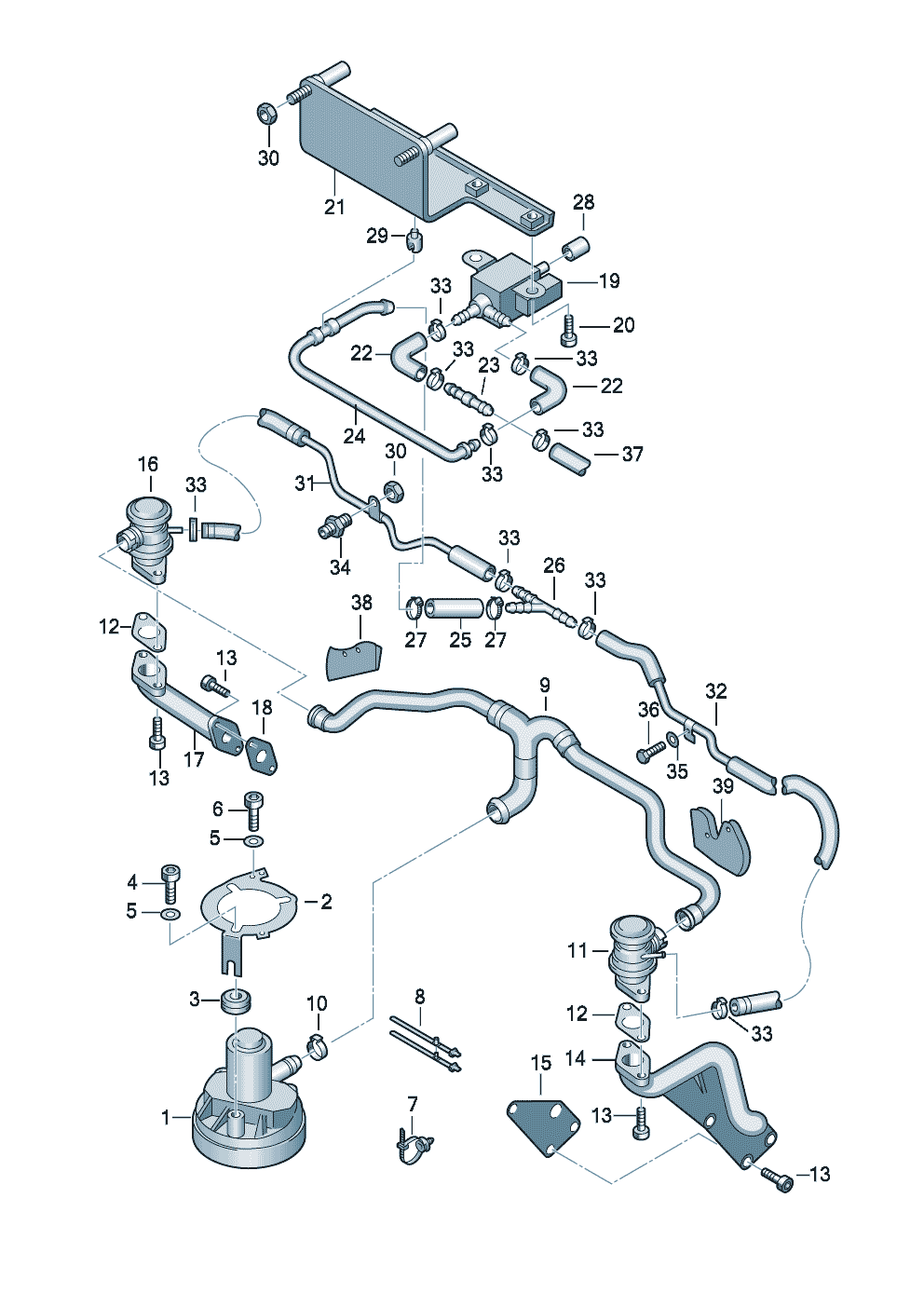 SekundärluftpumpeSekundärluftventil 2,7Ltr. - Audi A6/Avant - a6