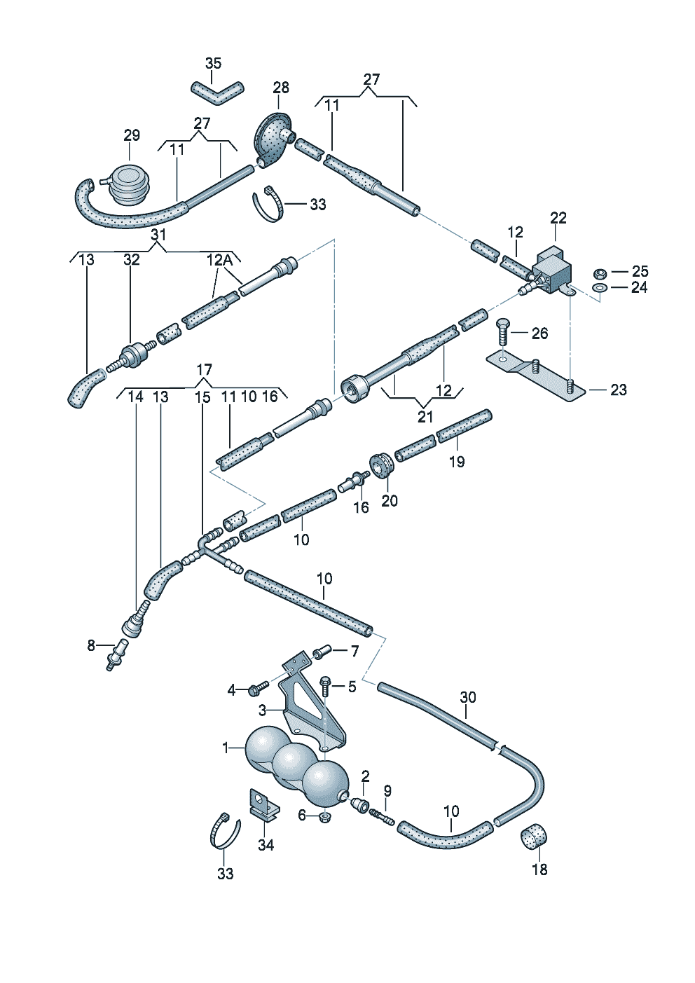 Вакуумная системадля заднего глушителя 3,0 л. - Audi A6/Avant - a6