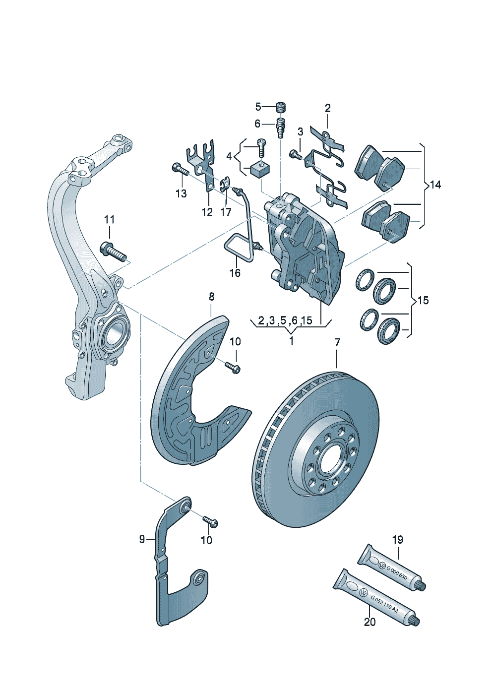 floating caliper brakeBrake disc (vented) front<br>        GIRLING 321X30MM 5/112 - Audi A6/S6/Avant quattro - a6q