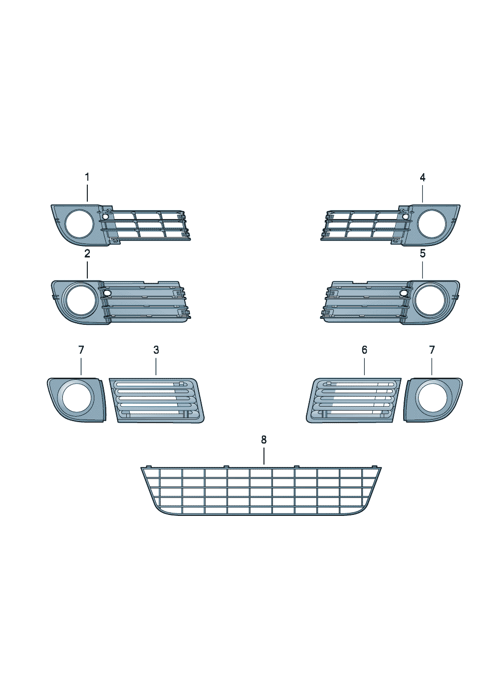 Решётка воздухозаборника передн. - Audi A6/Avant - a6
