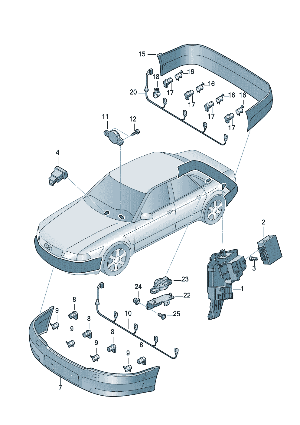 Parking aid rear - Audi A6/Avant - a6