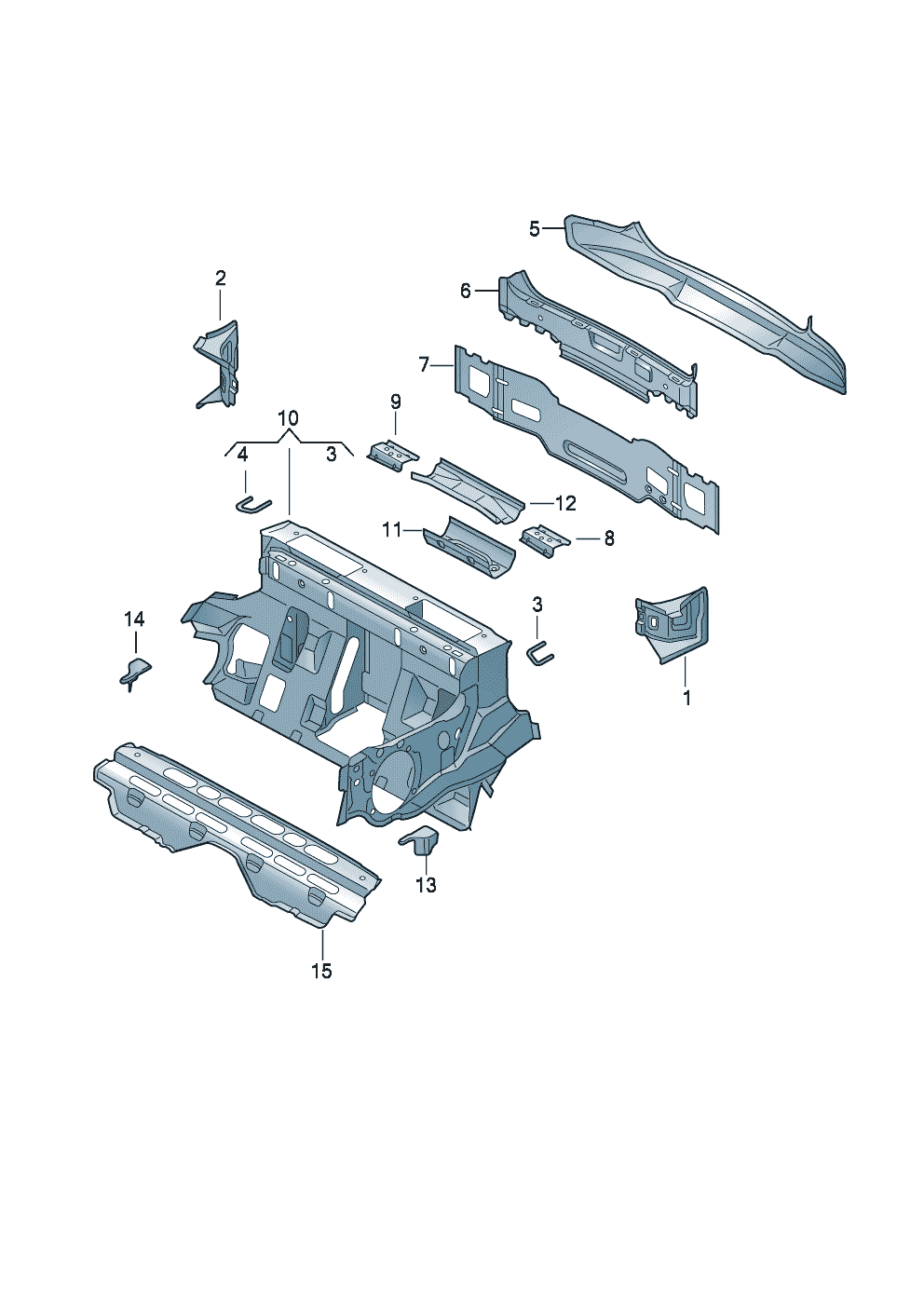 Задняя панельЗадняя стенкаНаправляющая ленты ремня  - Audi A4/S4 Cabrio./qu. - aa4c