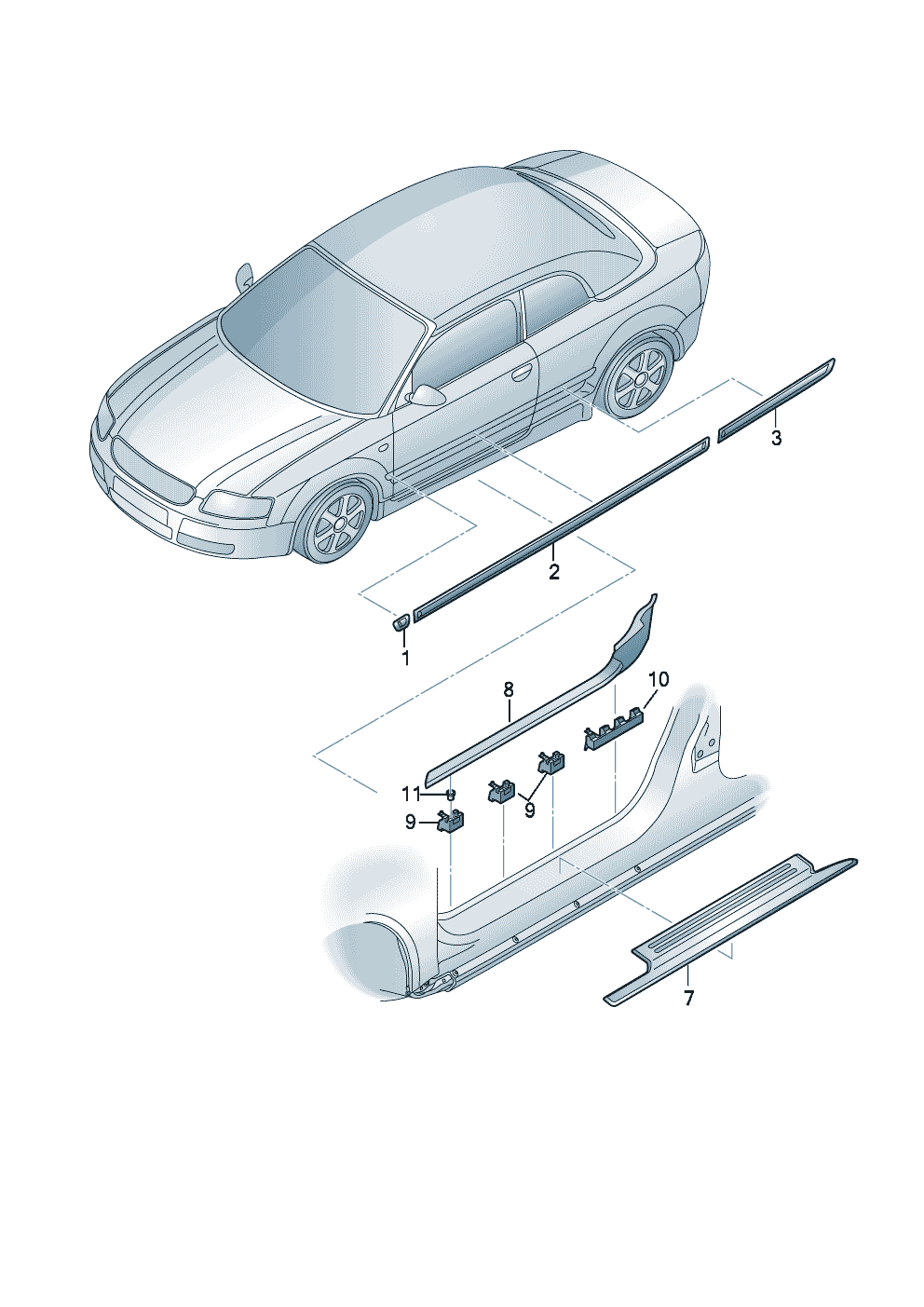 Modanatura daccesso  - Audi A4/S4 Cabrio./qu. - aa4c