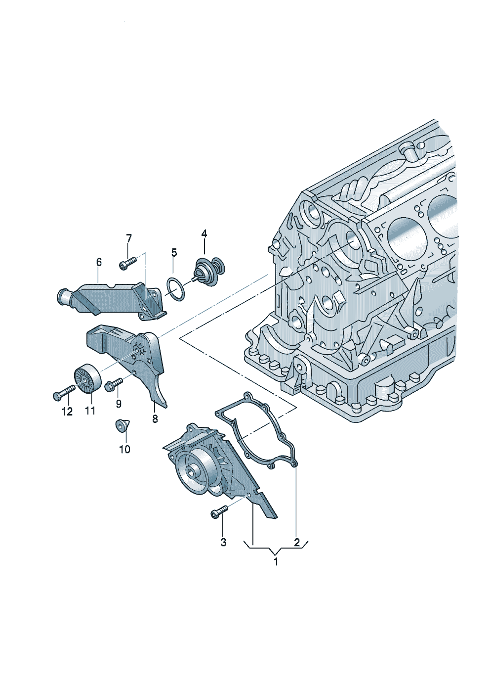 Coolant pump 3.7/4.2ltr. - Audi A8 - a8