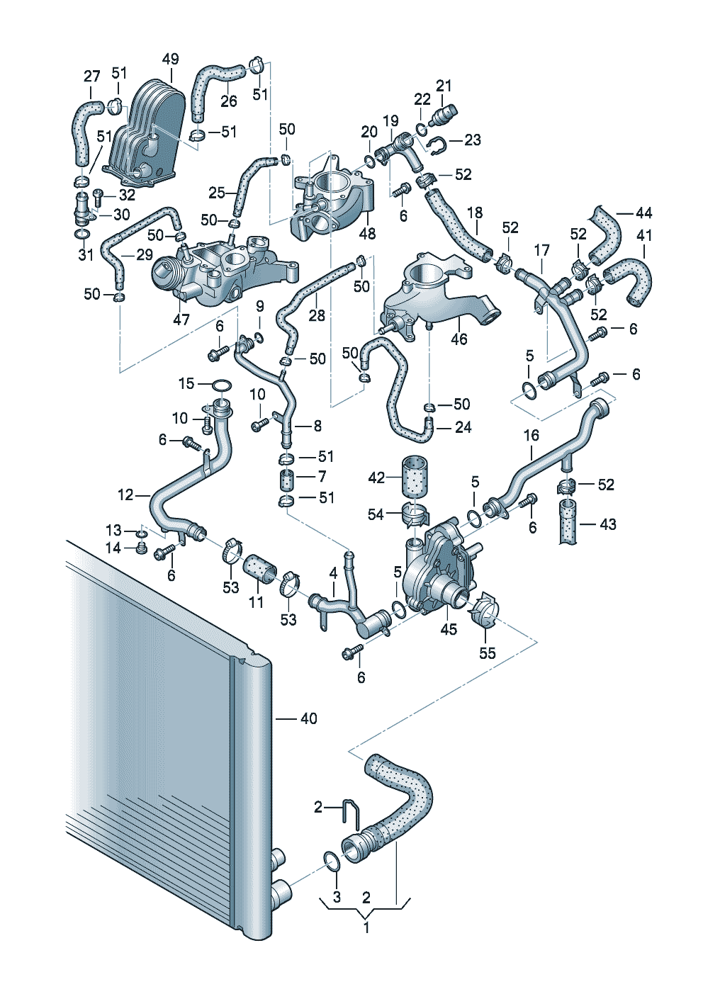 Kühlmittelkühlung Rücklauf4,2Ltr. - Audi A8/S8 quattro - a8q