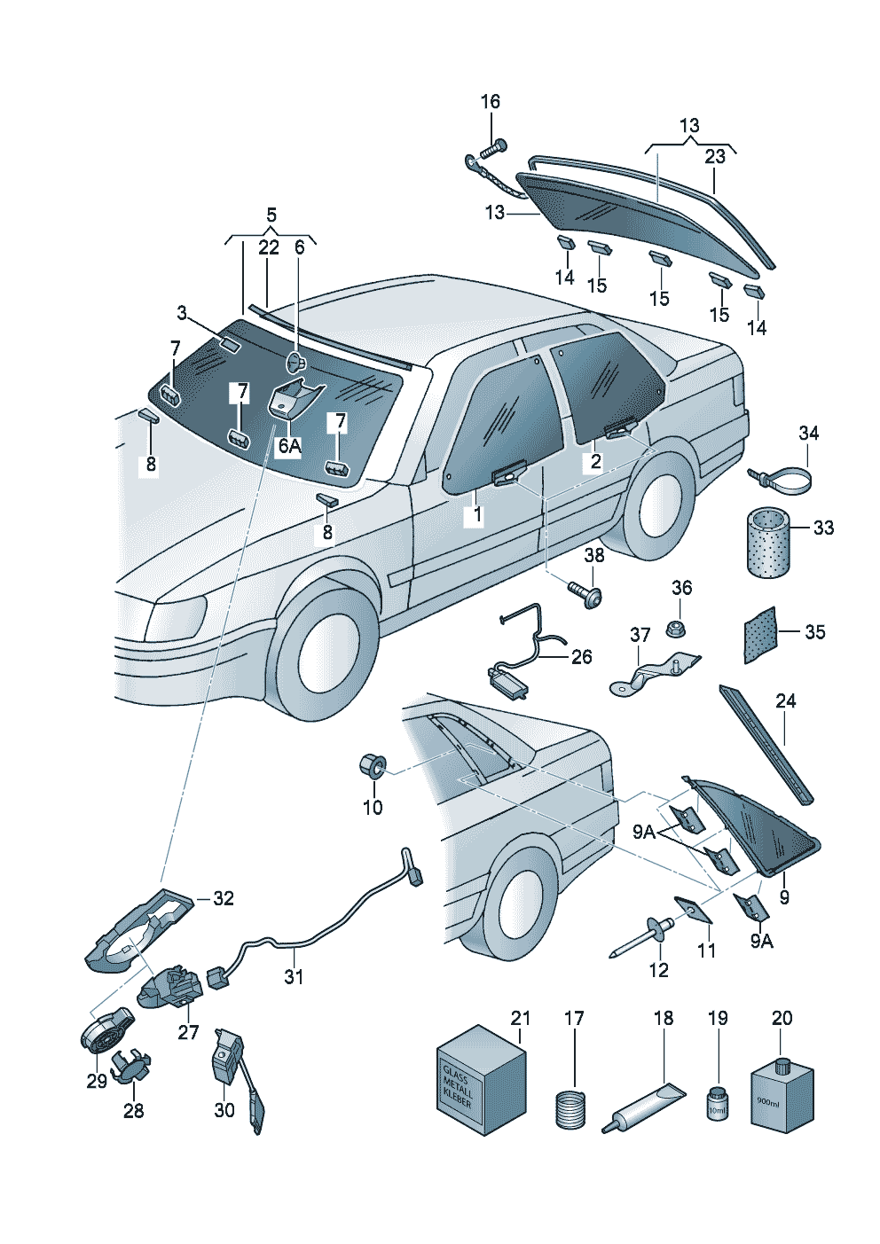 Windscreen<br>Sensor for rain and<br>light recognition<br>Air humidity sensor<br> F             >> 4E-4-018 714<br/>  - Audi A8/S8 quattro - a8q