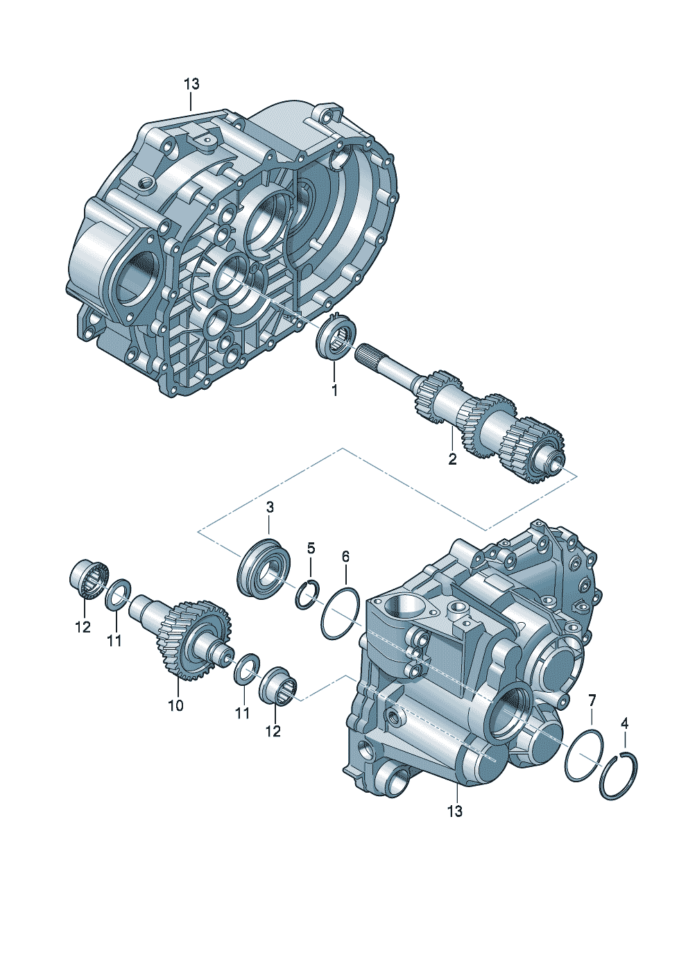 gears and shaftsInput shaft6-speed manual transmission 2.0 Ltr. - Audi TT/TTS Coupe/Roadster - att