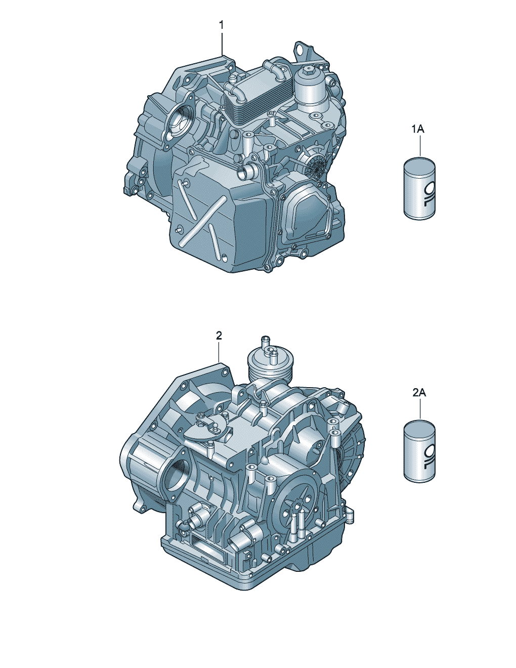 Getriebe vollständig6-Gang-Doppelkupplungsgetriebe 1,8-2,0Ltr. Getr.-Kennb.: - Audi A3/S3/Sportb./Lim./qu. - a3