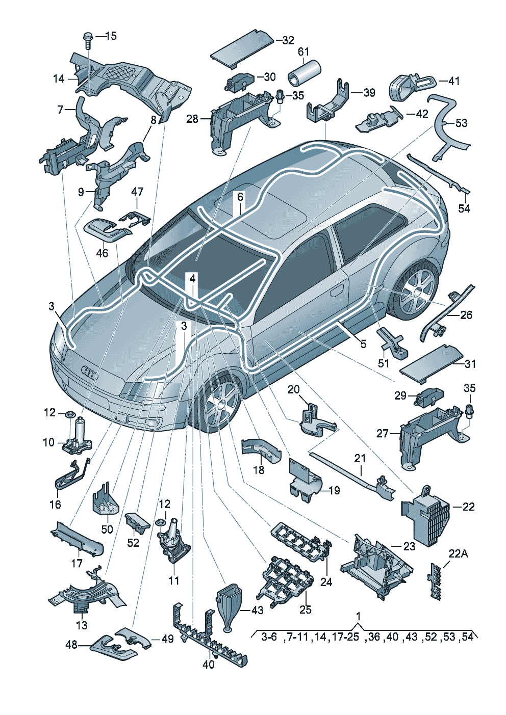 Elementy złączne  - Audi A3/S3/Sportb./Lim./qu. - a3