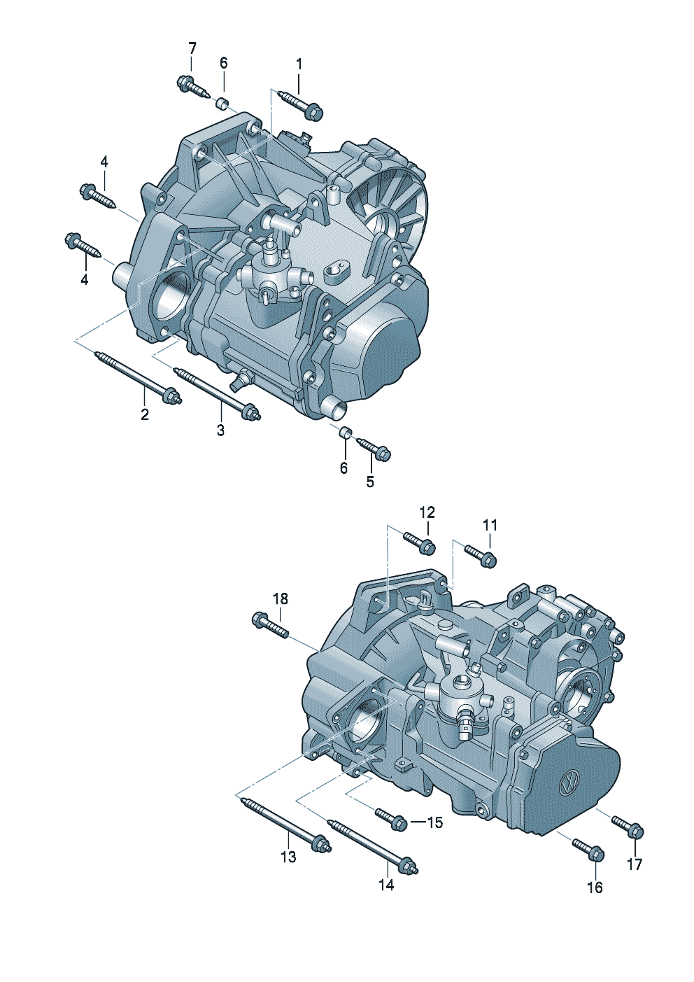 Детали крепления для двигателя<br>и КПдля 6-ступен. механической КП 2,0 л. - Audi A3/S3/Sportb./Lim./qu. - a3