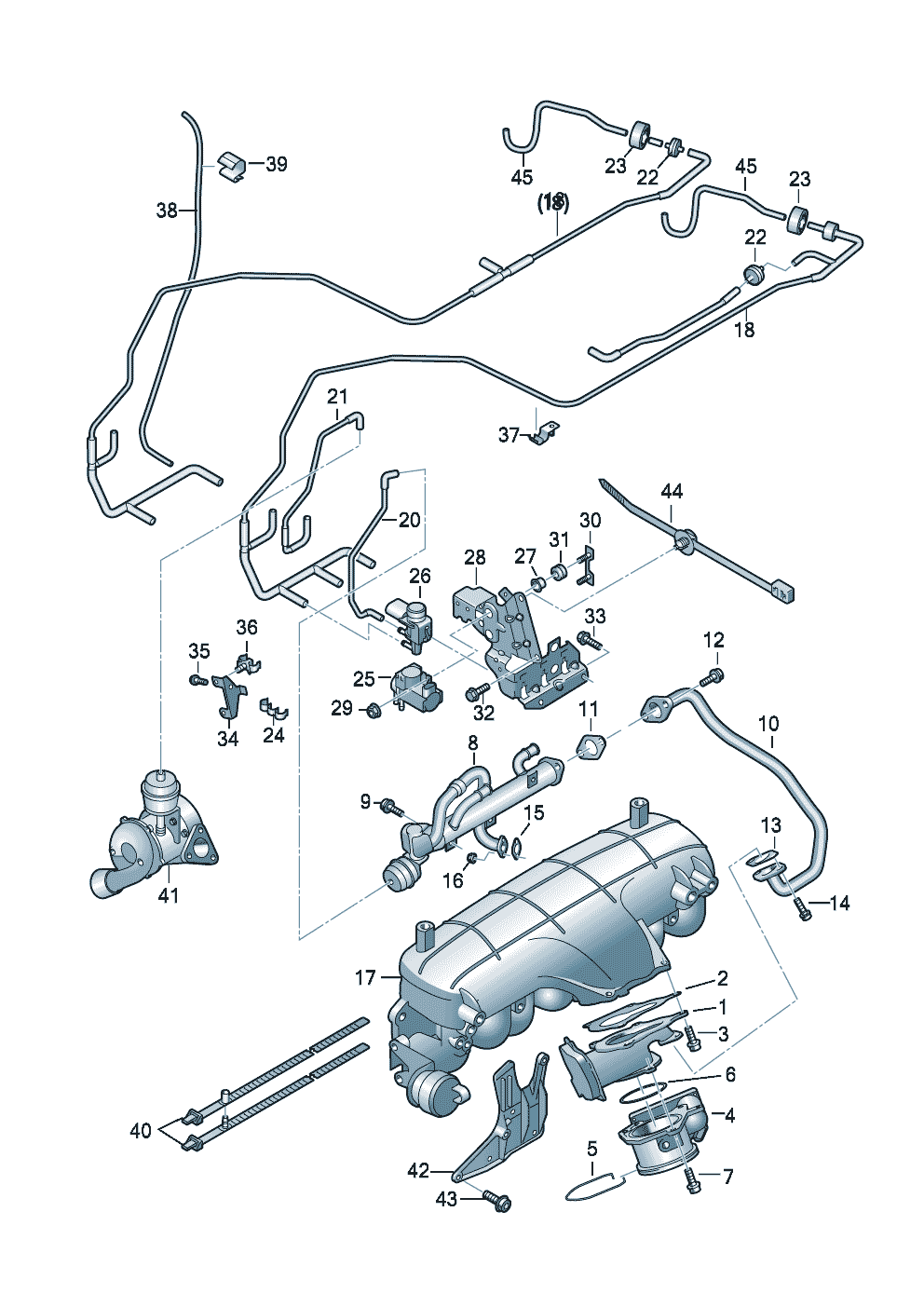 vacuum systemExhaust gas recirculation 2.0 Ltr. - Audi A4/Avant - a4