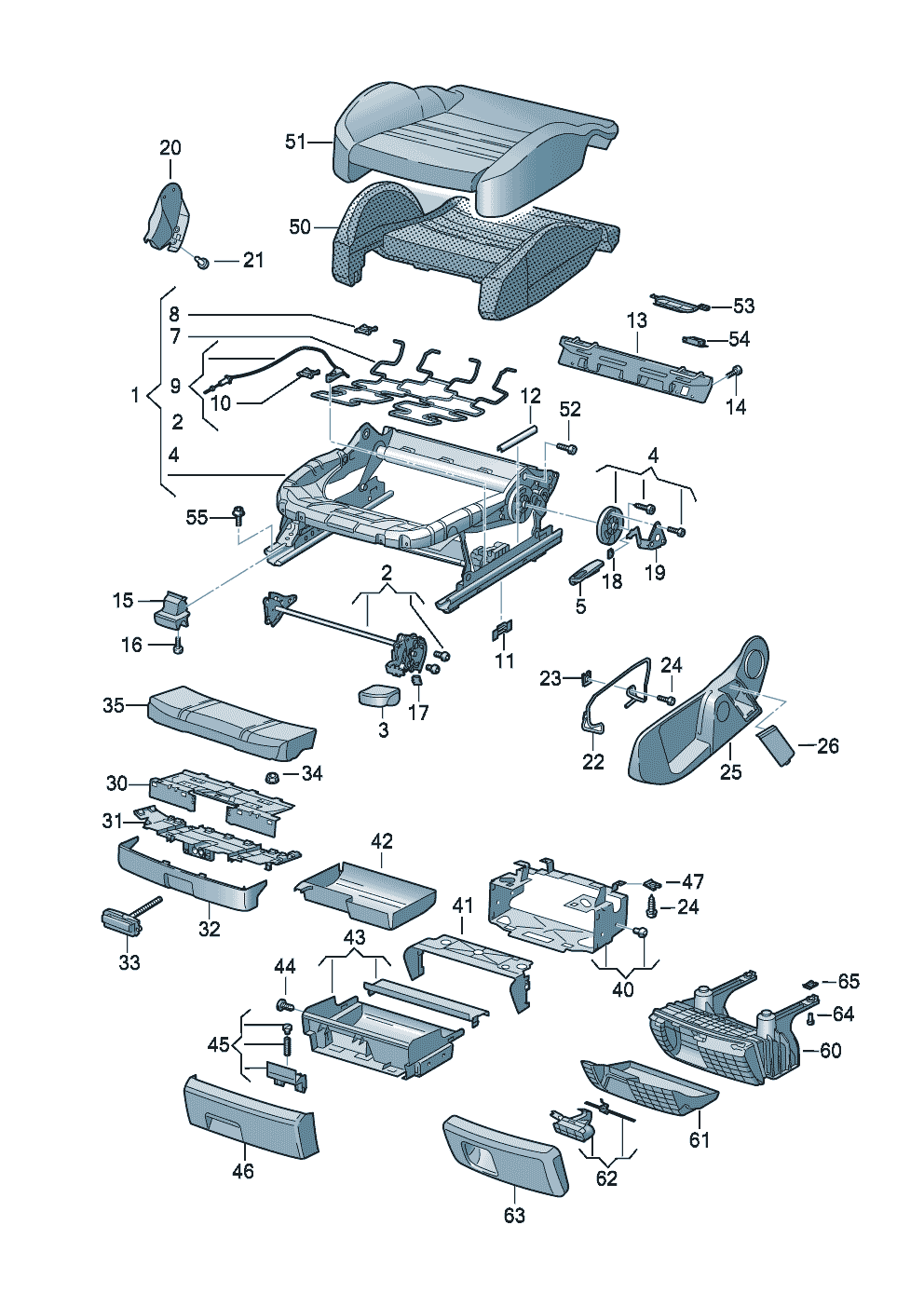 cadre de siegecadre de siege avav d - Audi Q7 - aq7
