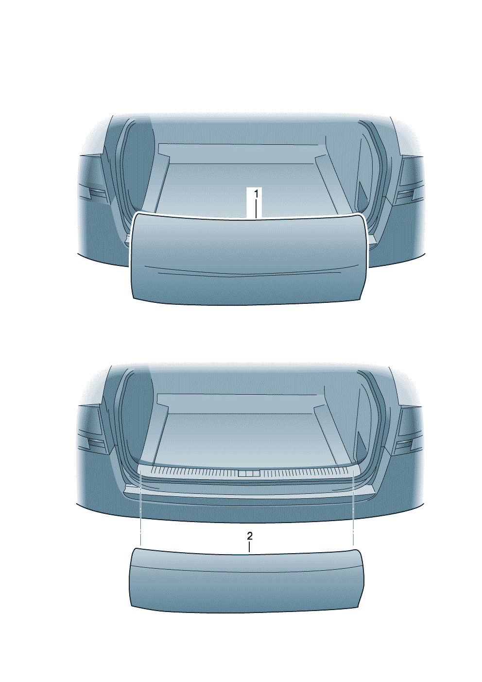 accessori originaliProtezione del bordo di carico                  eccetto per:  "USA" - Audi A4/S4/Avant/quattro - a4q