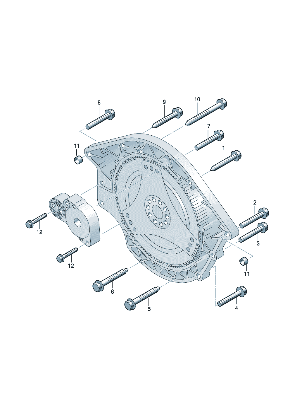 Детали крепления КП6-ступенчатая АКПдля полного привода 6,0 л.   Индекс КП.: - Audi Q7 - aq7
