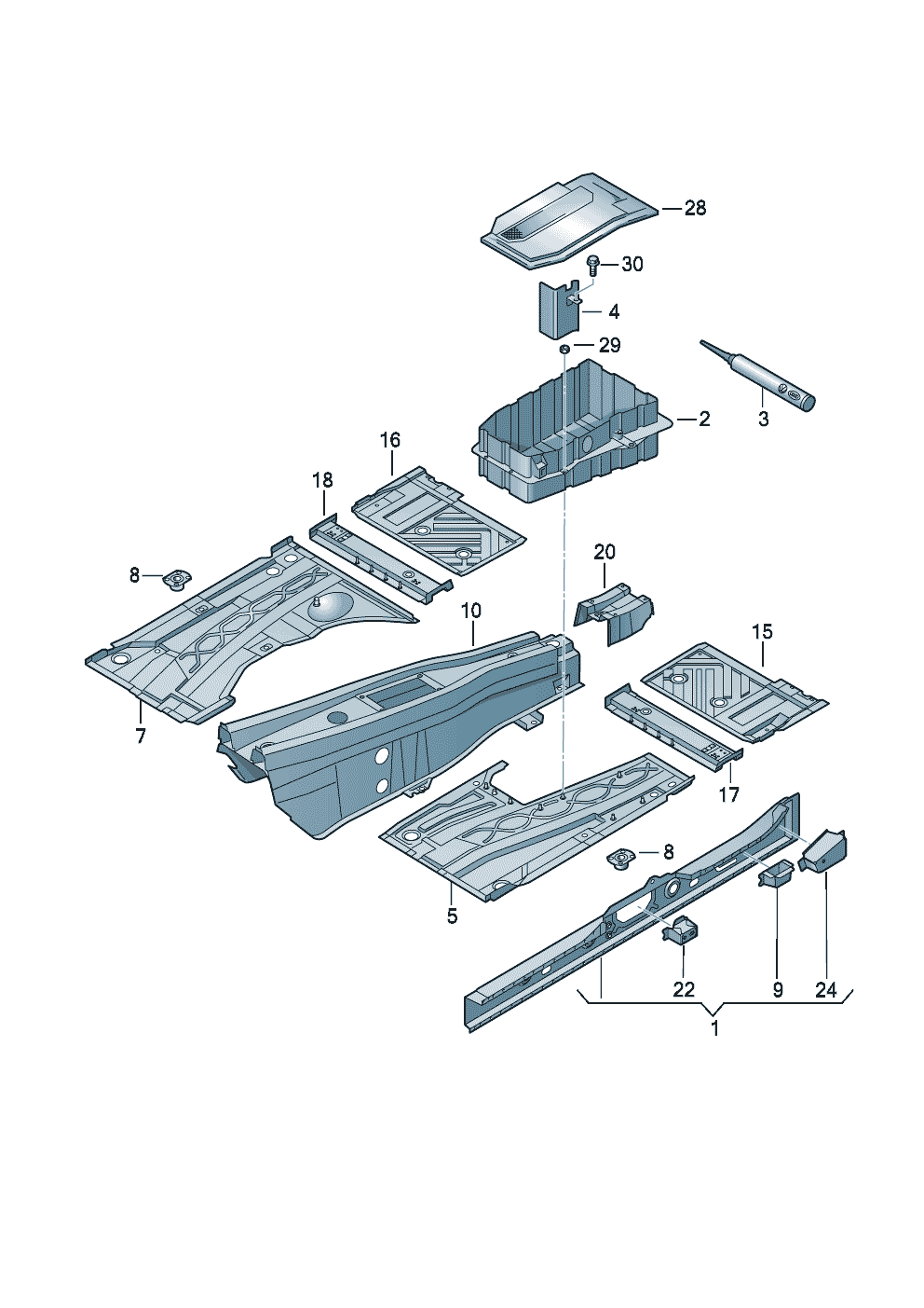 cadre-plancher av - Audi Q7 - aq7