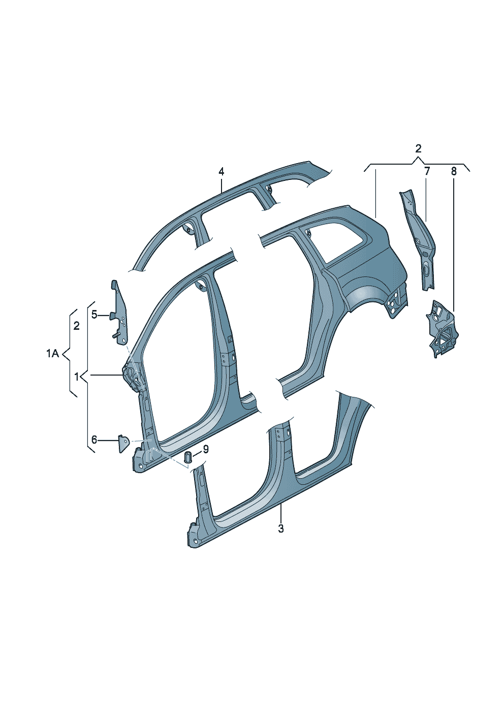 Section - Panneau lateral  - Audi Q7 - aq7
