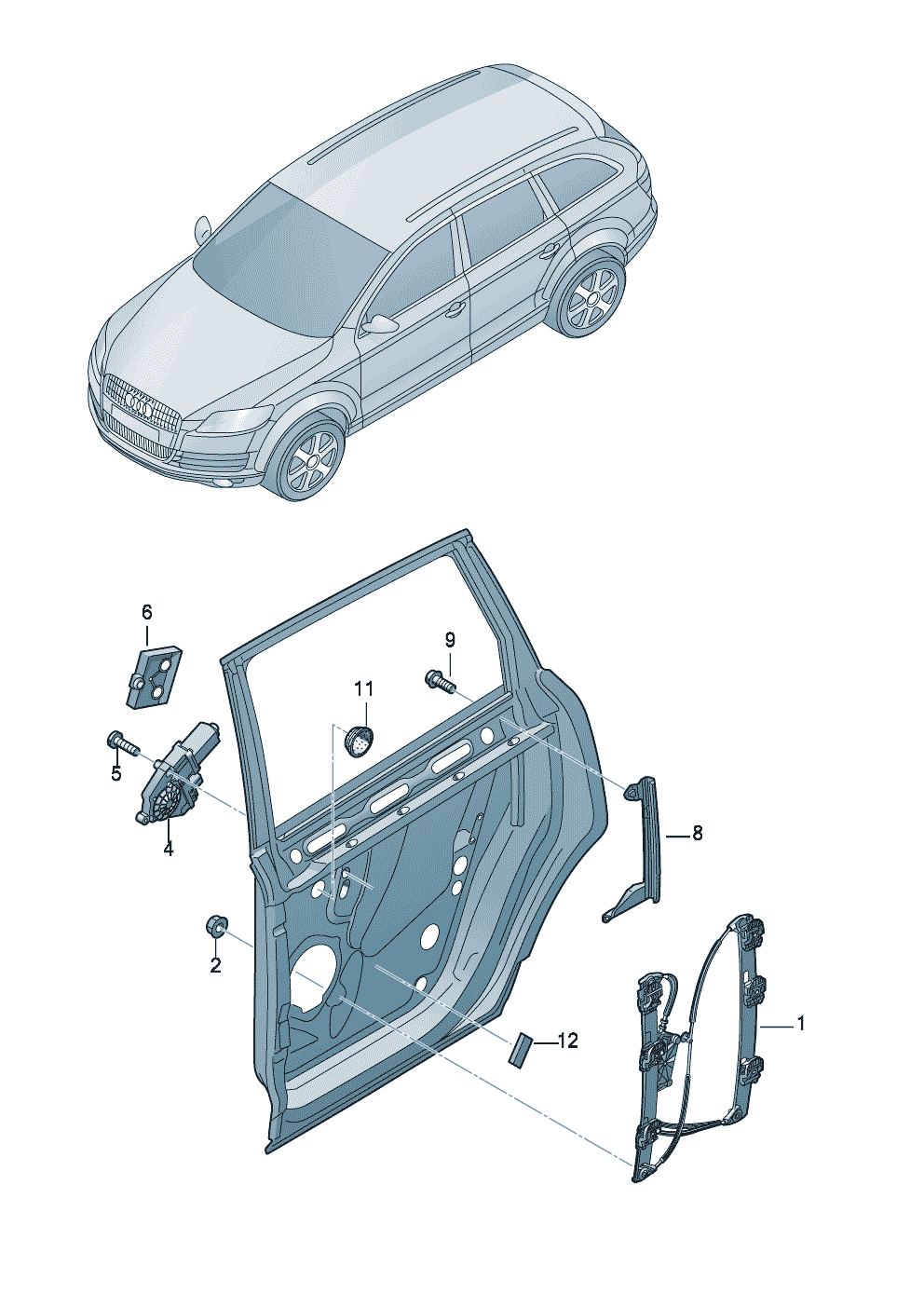 Cam otomatiği iç - Audi Q7 - aq7